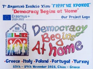 plakat projektu Democracy begines at home