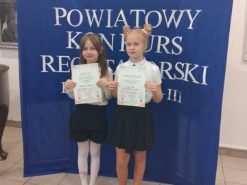 Sukces w Powiatowym Konkursie Recytatorskim, SP Klucze 2024