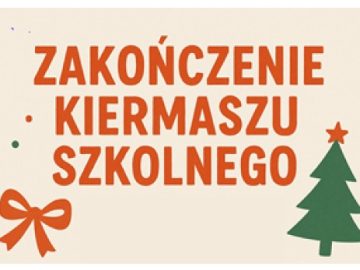 Kiermasz Świąteczny, plakat, informacja o zebranej kwocie, SP Klucze 2025