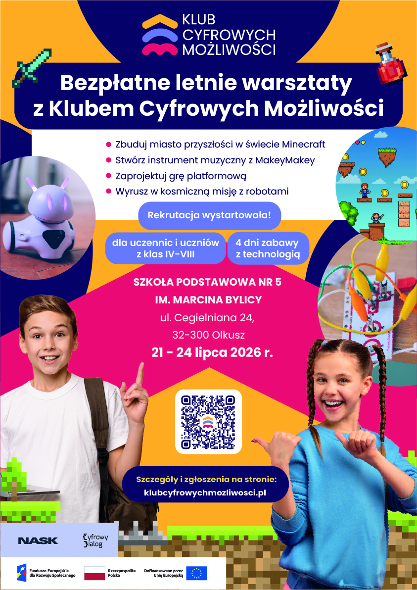 Bezpłatne półkolonie z zakresu nowych technologii, SP Klucze 2026
