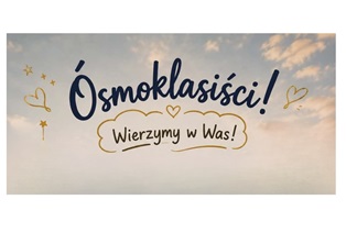 Link prowadzi do artykułu Ósmoklasiści - Powodzenia, SP Klucze 2026